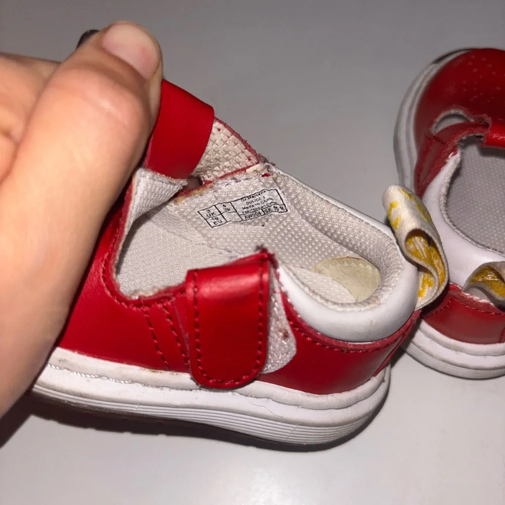 Dr. Martens Red baby Shoes 4 - Picture 4 of 5